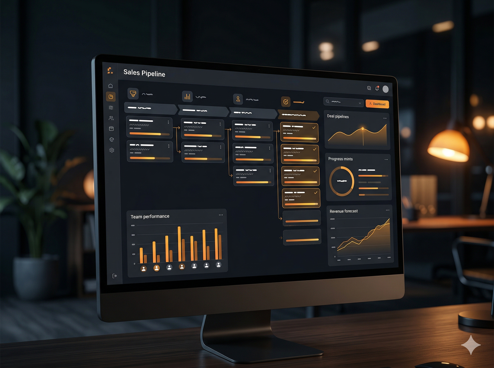 Dashboard del CRM Smart de Trentz para gestión y seguimiento de ventas